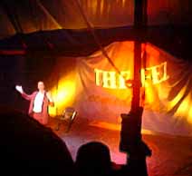 on stage