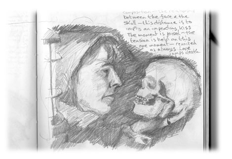 Women with skull